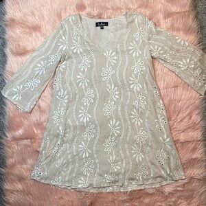 Lulus Light Pink Floral Swing‎ Dress Size XS
